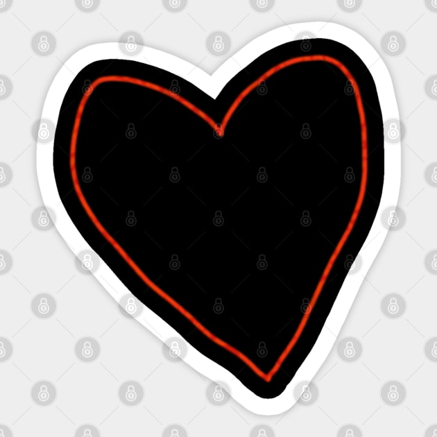 Small Red Heart Valentine Line Sticker by ellenhenryart